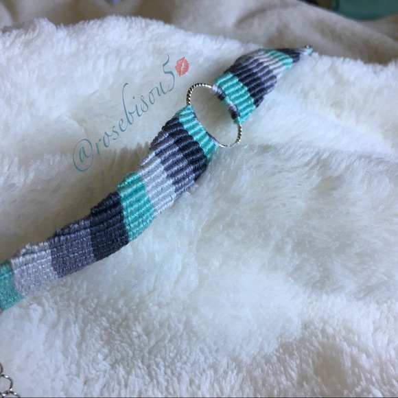 Boho Macrame Gypsy Circle Charm Festival Bracelet - Picture 4 of 6